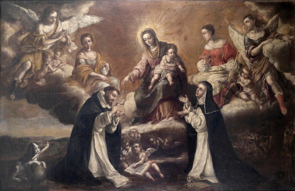 Unknown Artist Virgen del Rosario Santo Domingo y Santa Catalina de Siena